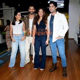 Photos: Ishk Vishk Rebound stars Rohit Saraf, Pashmina Roshan, Jibraan Khan and Naila Grrewal snapped promoting film at Bollywood Hungama office