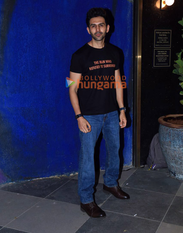 photos kartik aaryan and kabir khan snapped at pvr santacruz 2