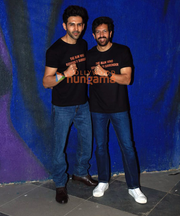 photos kartik aaryan and kabir khan snapped at pvr santacruz 5