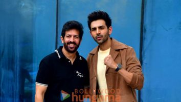 Photos: Kartik Aaryan and Kabir Khan snapped promoting Chandu Champion