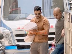 Photos: Varun Dhawan and Natasha Dalal return home from hospital in Khar