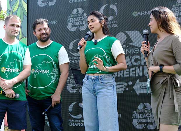 Pooja Hedge leads clean-up drive at Mumbai beach as a part of Garnier Green Beauty Program; says, “I'm inspired by them”