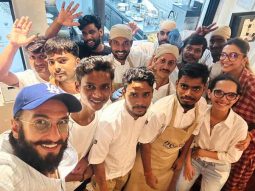 Ranveer Singh and Deepika Padukone share selfie with the staff of a Mumbai café after they step out on a dinner date