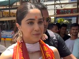 Sharvari Wagh looks pretty in jhumkas as she gets clicked at Siddhivinayak temple