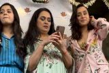 Shraddha Kapoor’s floral suit is a vibe as she poses with Jannat Zubair
