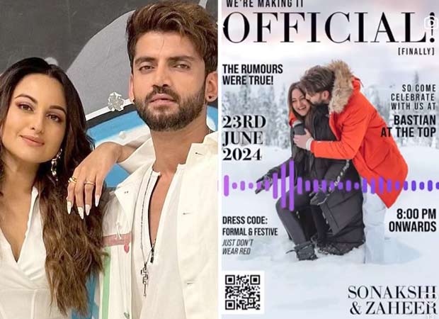 Sonakshi Sinha and Zaheer Iqbal’s wedding ceremony invite confirming their seven-year relationship and their wedding ceremony date goes viral : Bollywood Information