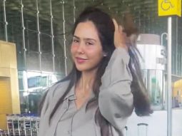Sonam Bajwa rocks in grey co-ords at the airport
