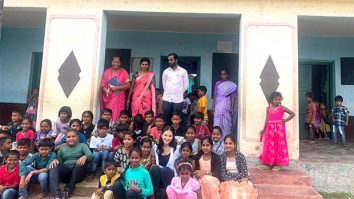 Sunny Leone starts shooting for her next in Karnataka, visits a school in a village during break