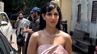 We love the drama in this outfit! Jasmin Bajwa poses for paps