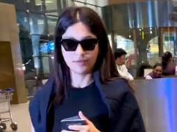 Stylish babe! Bhumi Pednekar strikes a pose for paps at the airport