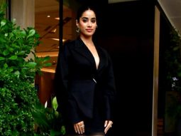 Janhvi Kapoor dazzles in black satin jacket and skirt, balancing elegance and charm during Ulajh promotions