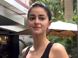 Ananya Panday waves at paps as she gets clicked outside gym
