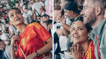 Esha Gupta wears Spanish red jersey for UEFA Euro Finals 2024; her Rs. 22.9 lakh Hublot watch outshines