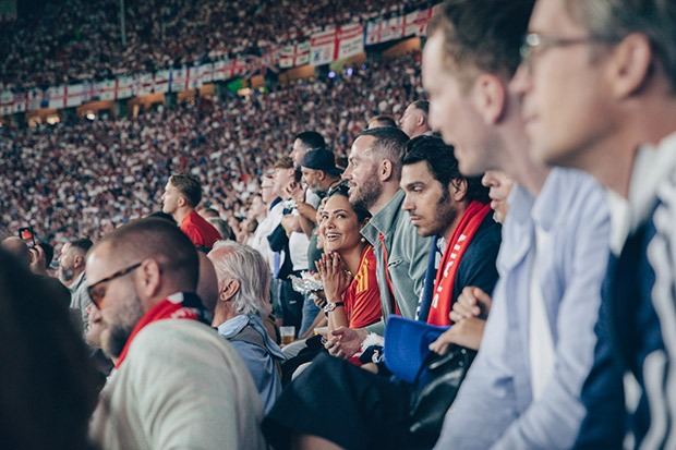 Esha Gupta wears Spanish red jersey for UEFA Euro Finals 2024; her Rs. 22.9 lakh Hublot watch outshines