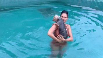 Esha Gupta’s pool time with her little furry baby