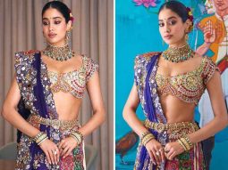 Janhvi Kapoor is a vision in vibrant hues in stunning Anamika Khanna embellished lehenga at Anant Ambani – Radhika Merchant’s Shiv Shakti puja celebrations