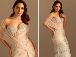 Kiara Advani exudes retro glamour in Tarun Tahiliani bustier saree with pearl embellishments worth Rs. 3.49 lakh for Anant Ambani-Radhika Merchant’s sangeet