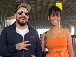 Mika Singh greets paps at the airport in his comfy casual look