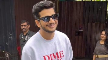 Munawar Faruqui gets clicked at Bigg Boss OTT set in a sweatshirt and denims