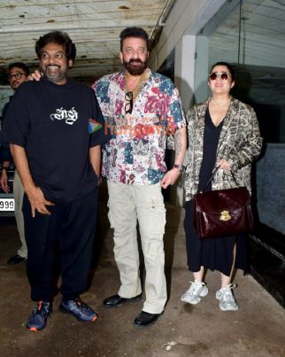 Photos: Sanjay Dutt, Charmme Kaur and Puri Jagannadh snapped at Sunny Super Sound in Juhu