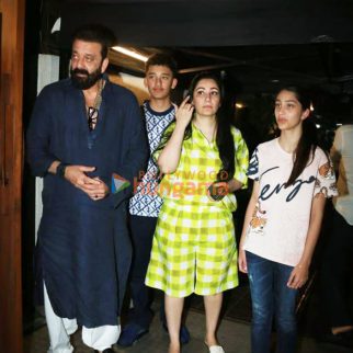 Photos: Sanjay Dutt snapped with family in Bandra