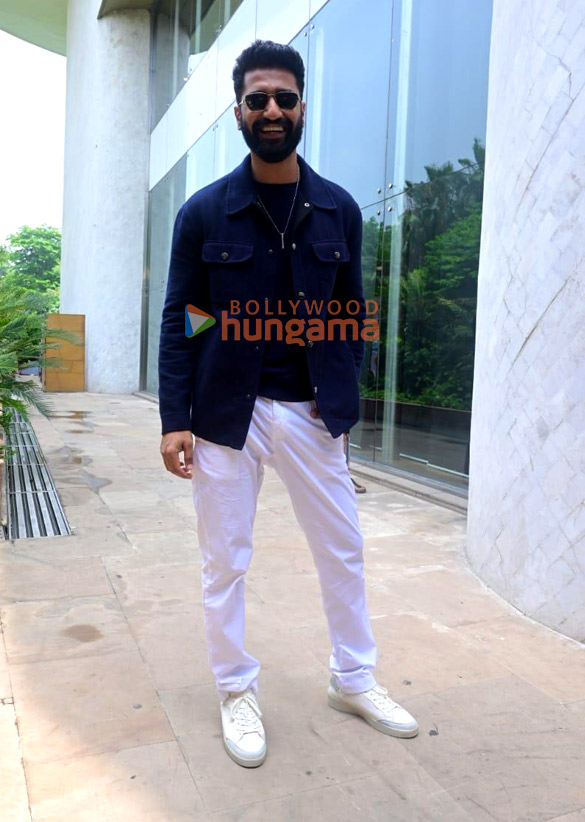 photos vicky kaushal tripti dimri and ammy virk snapped promoting their film bad newz 6