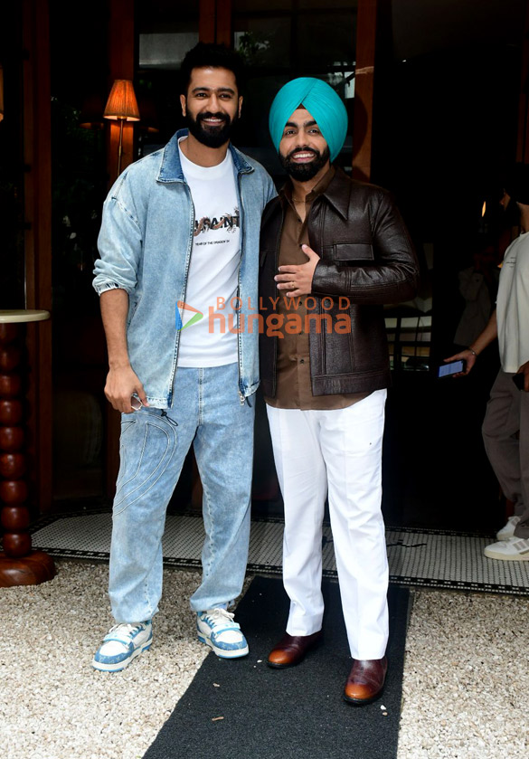 Photos: Vicky Kaushal and Ammy Virk snapped promoting their film Bad Newz at Gigi restaurant in Bandra Photos: Vicky Kaushal and Ammy Virk snapped promoting their film Bad Newz at Gigi restaurant in Bandra