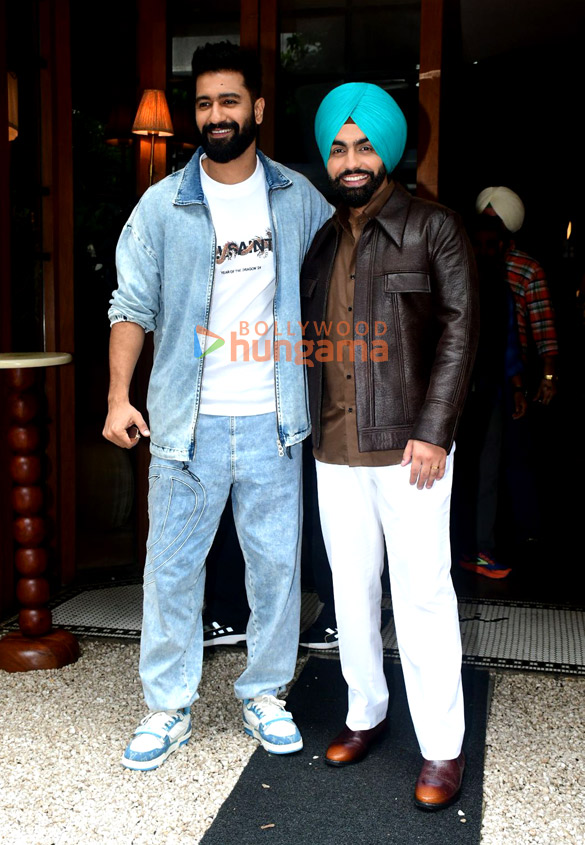 photos vicky kaushal and ammy virk snapped promoting their film bad newz at gigi restaurant in bandra 2