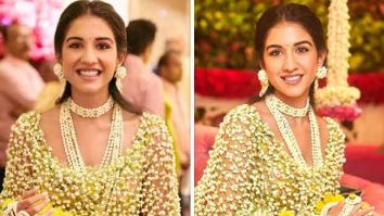 Radhika Merchant’s Haldi Ceremony: Jasmine dupatta edged with marigolds took 24 hours to create; stuns in Anamika Khanna lehenga