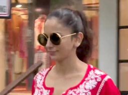 Rakul Preet Singh gets clicked by paps in a red chikankari kurta