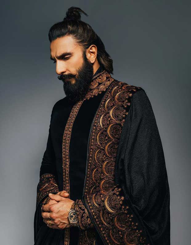 Ranveer Singh goes regal in Tarun Tahiliani custom black velvet bandhgala, voluminous dhoti and drape; his Rs. 2 crore Audemars Piguet watch steals the show 