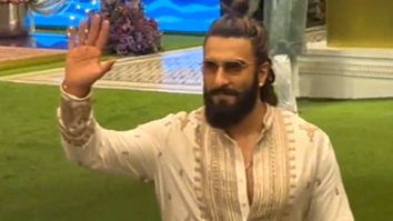 Ranveer Singh poses for paps dressed in his traditional look