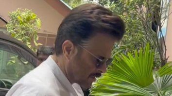 Anil Kapoor gets clicked by paps in a white shirt as he attends a funeral