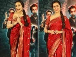 Shraddha Kapoor stuns in red and golden saree from Masaba Gupta worth Rs. 22,000 at Stree 2 trailer launch