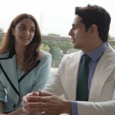 Sidharth Malhotra and Kiara Advani attend the Wimbledon Quater-final in London