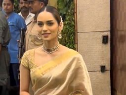 So beautiful! Manushi Chhillar in a saree and gajra