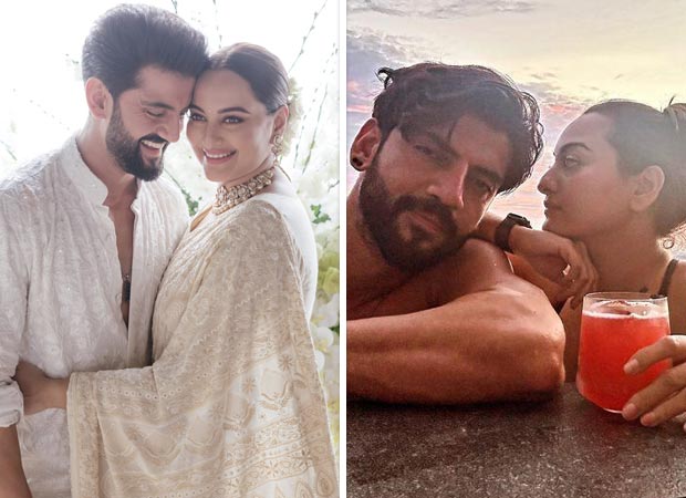 Sonakshi Sinha and Zaheer Iqbal enjoy cozy time in a pool