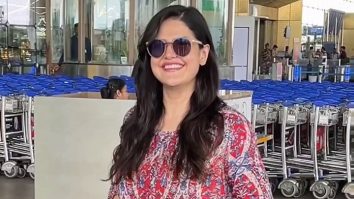 Zareen Khan gets clicked at the airport in a cute dress