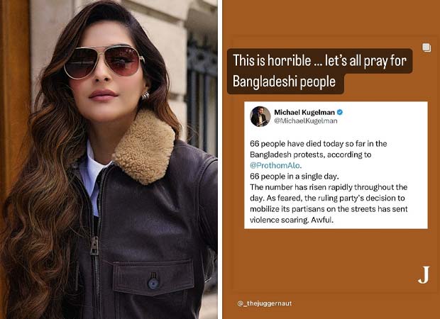 Sonam Kapoor becomes first Indian star to speaks out against Bangladesh protests, calls it ‘terrible’ : Bollywood News