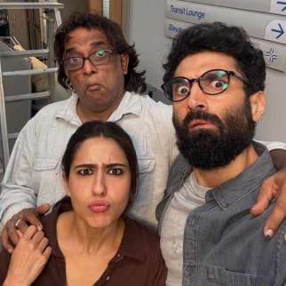 Aditya Roy Kapur, Sara Ali Khan and Anurag Basu pull up goofy faces in Metro In Dino set pictures: “Madness mein hum teeno”