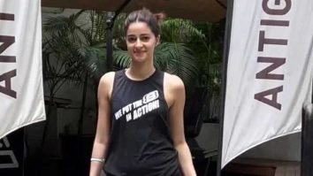Ananya Panday waves at paps in her gym outfit as she gets clicked