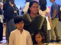 Arpita Khan attends Angry Young Men trailer launch with son and daughter