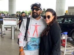 Comfy airport look done right! Remo D’Souza with wife Lizelle