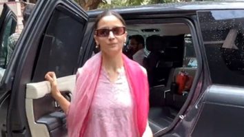 Cute! Alia Bhatt gets clicked by paps in a pink salwar