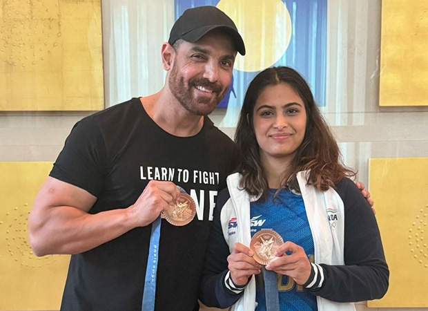 John Abraham meets Olympics 2024 medalist Manu Bhaker: “She has made India proud”