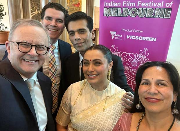 Karan Johar and Rani Mukerji pose with Australian PM in selfie