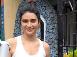 Karishma Tanna greets paps as she gets clicked post workout