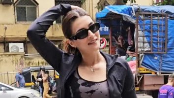 Lady in black! Kriti Sanon gets clicked by paps in the city