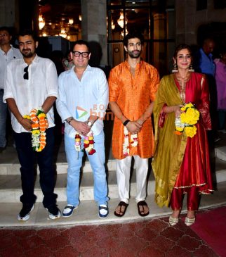 Photos: Dhvani Bhanushali, Aashim Gulati and Vinod Bhanushali visit ISKCON Temple, Juhu