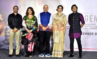 Photos: Kangana Ranaut, Anupam Kher, Shreyas Talpade, Mahima Choudhary and others snapped at the trailer launch of their film Emergency